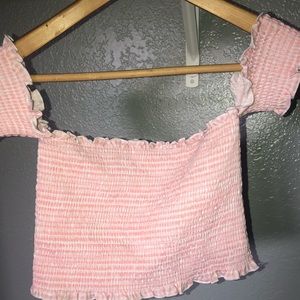 Off the shoulder tube top